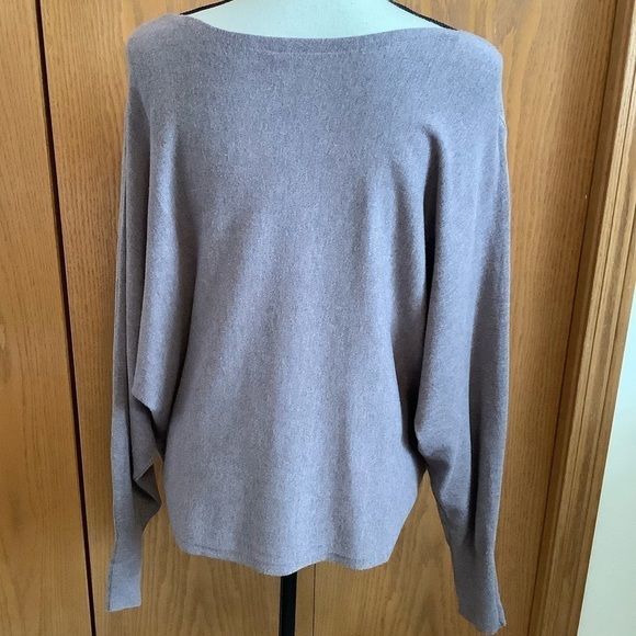 NWT Vila Milano Brown Heather Dolman Sleeve Sweater Sz-L - Picture 2 of 8